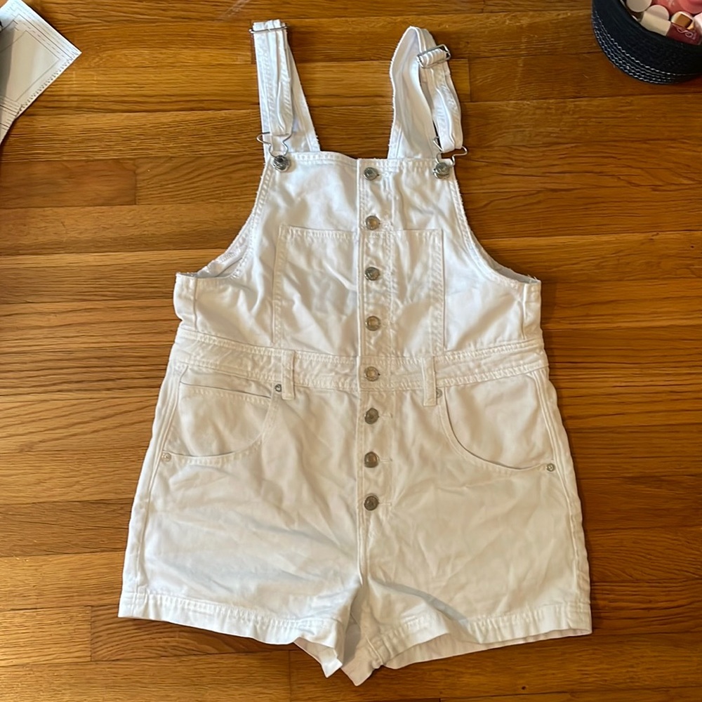 American eagle white shortalls small